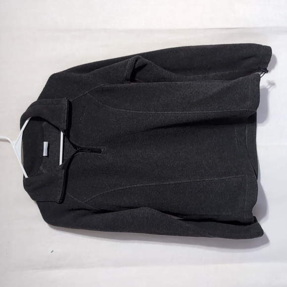 Columbia Dark Grey Fleece Quarter Zip Pullover Jacket Size Small - Picture 1 of 6